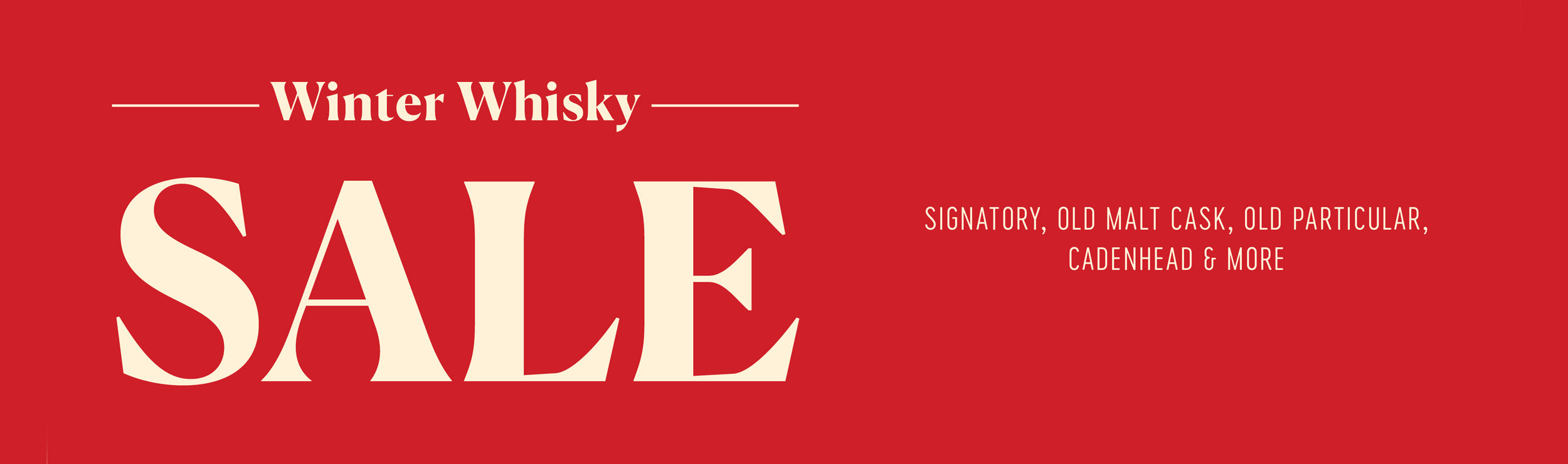 Winter Whisky Sale