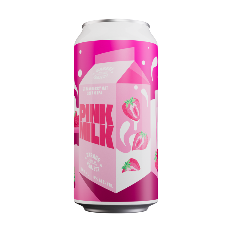 Garage Project Pink Milk Strawberry Oat Cream IPA 440ml