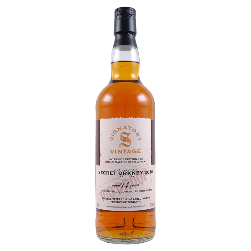 Secret Orkney Signatory 100 Proof 14 Years Old  57.1%
