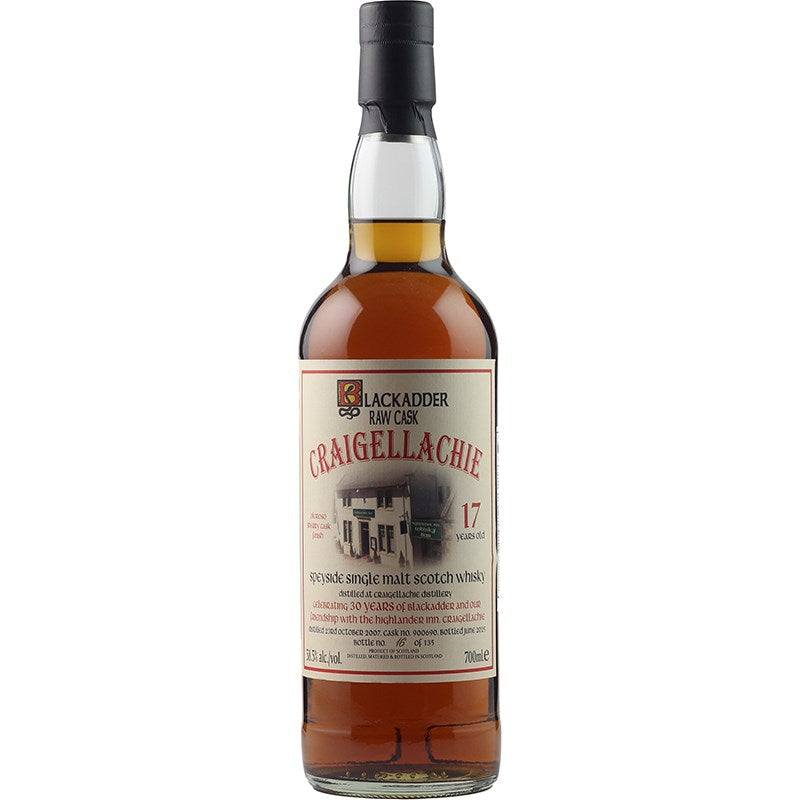 Blackadder Craigellachie 17YO 2007-2025 58.5% Raw Cask Oloroso Sherry Cask Finish 