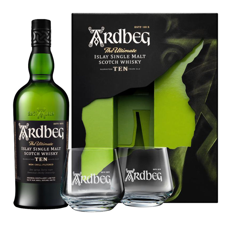 Ardbeg 10YO 46% 700ml Gift Box w/ 2 Glasses