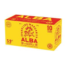 Alba Sparkling Charred Pineapple Margarita 10pk Cans
