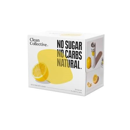 Clean Collective Gin & Tonic w/ Lemon 6pk Cans