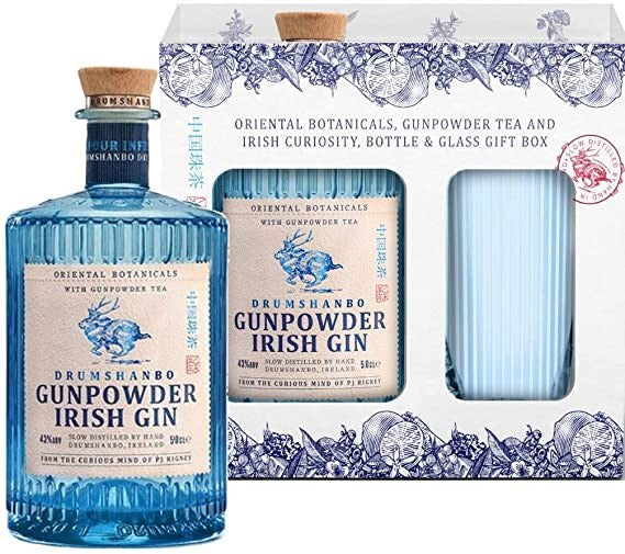 Drumshanbo Gunpowder Irish Gin 700ml 43% Giftbox W Glass