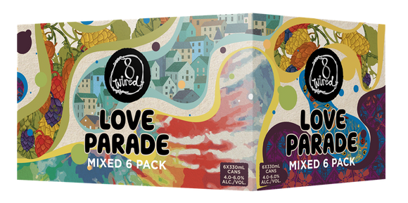 8 Wired Love Parade Mixed 6 pack cans