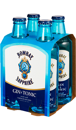 Bombay Sapphire Gin & Tonic 275 ml 4 pack