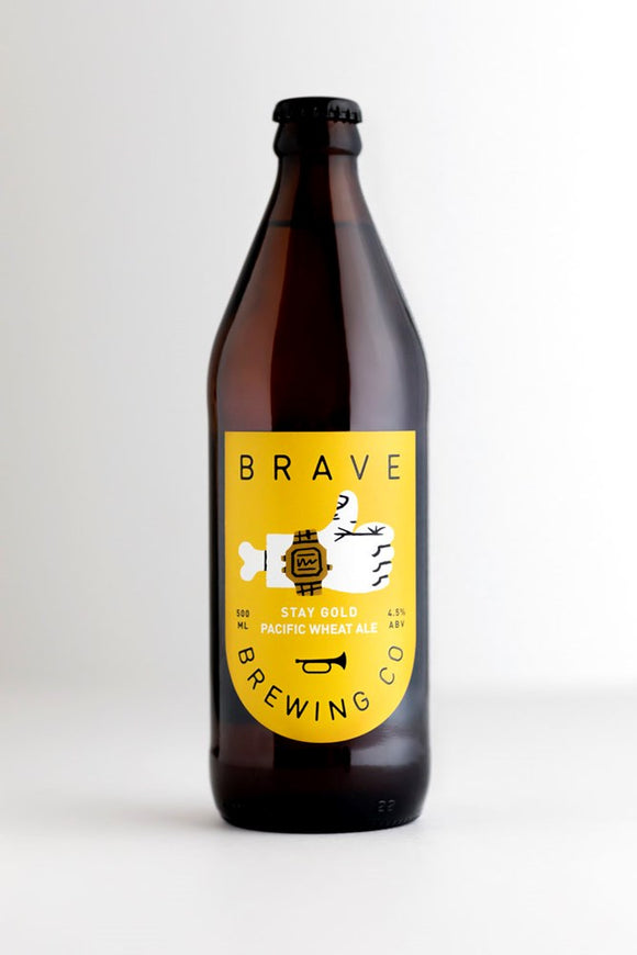 BRAVE BREWING STAY GOLD PACIFIC ALE 500ML