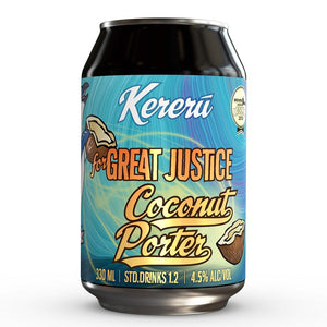 Kereru For Great Justice Coconut Porter 330ml can
