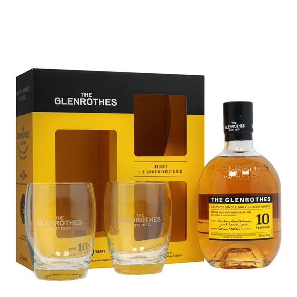 Glenrothes 10 YO 40% 700 Ml 2 Glasses Gift Pack