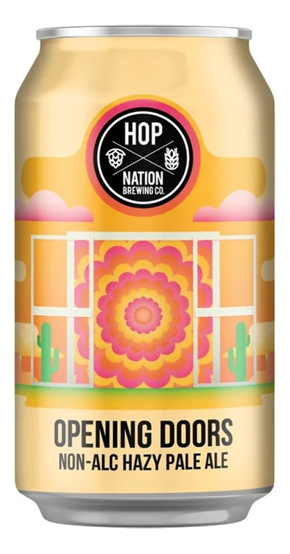 Hop Nation Opening Doors Non Alcoholic Hazy Pale Ale 375ml