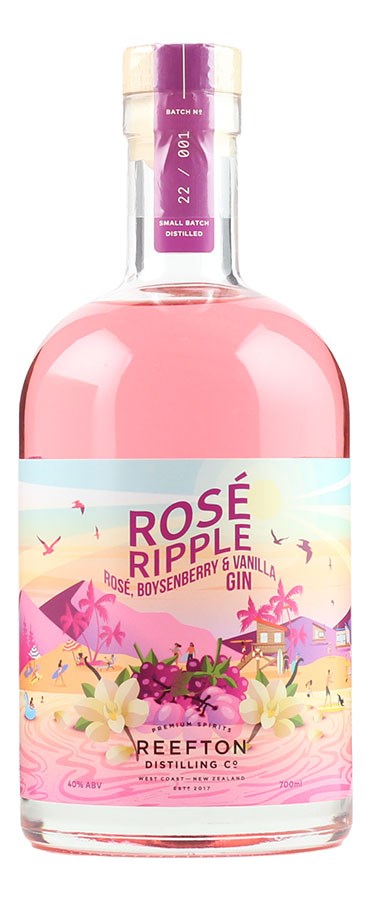 Reefton Distilling Co. Flavour Gallery Series - Vanilla & Boysenberry Rose Ripple Gin 40% 700ml