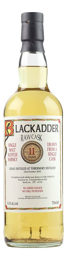 Blackadder Ledaig 11 YO 2010 61% Raw Cask 700ml