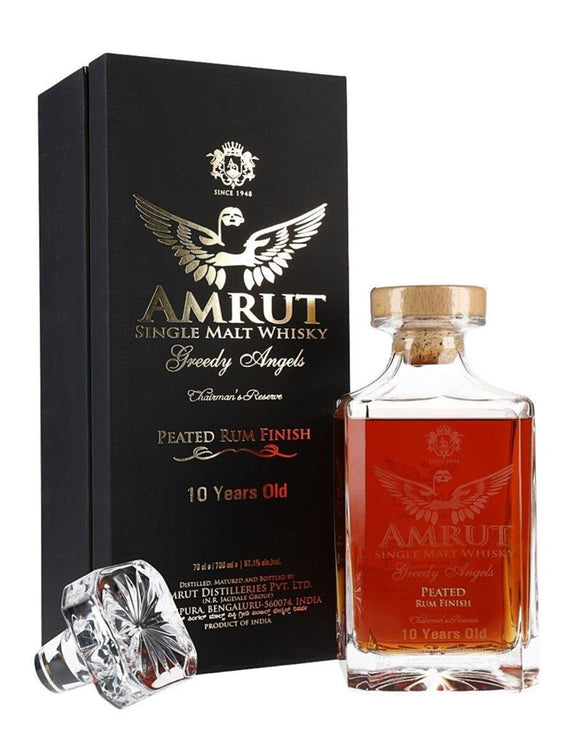 Amrut Greedy Angels Chairman's Reserve 10YO Peated Rum Finish Single Malt 57.1% 700ml