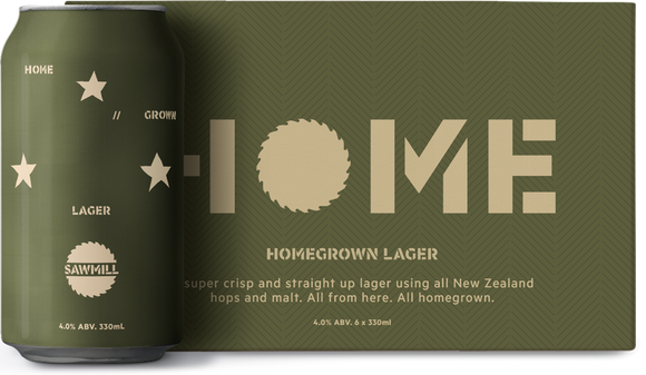 SAWMILL HOMEGROWN LAGER 6 PACK CAN
